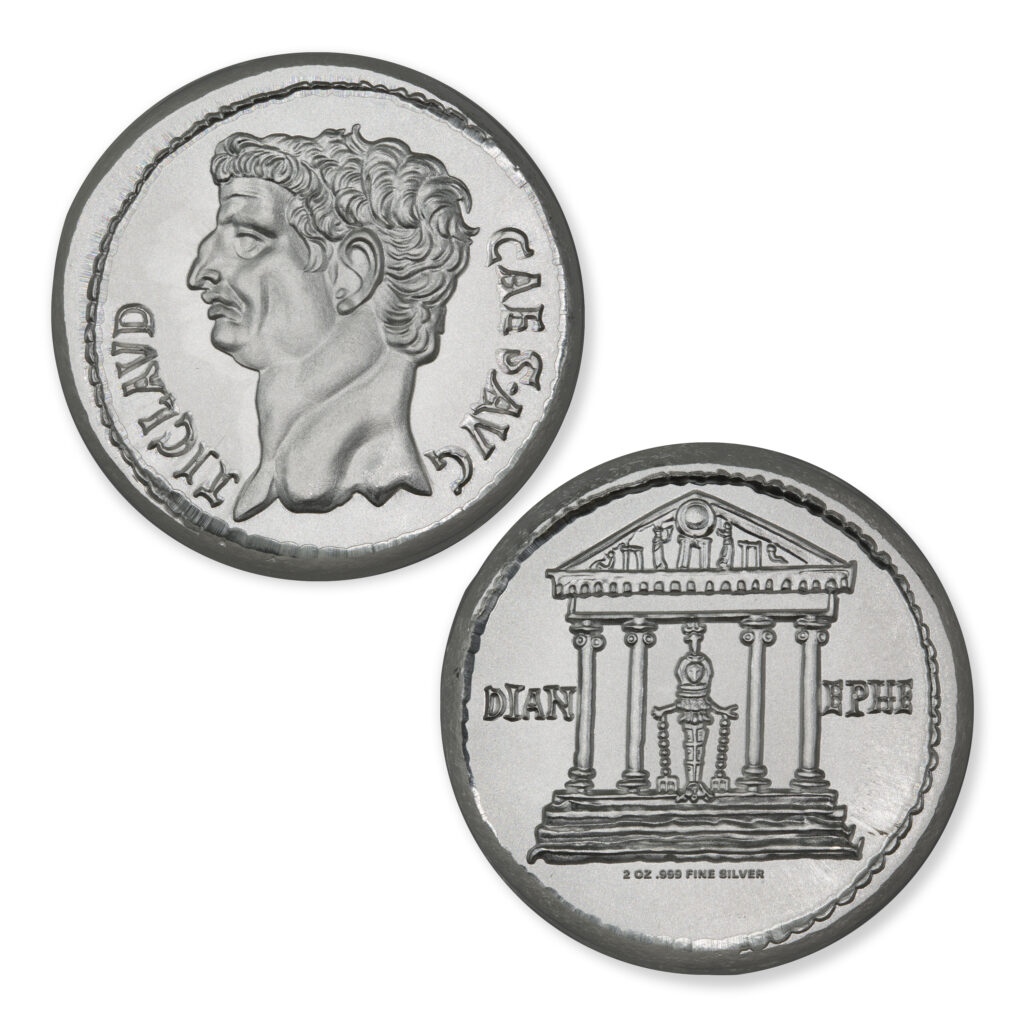 ANCIENT TRIBUTE SERIES - EPHESIAN CISTOPHORUS - UHR - 36MM - 2 TROY OUNCES