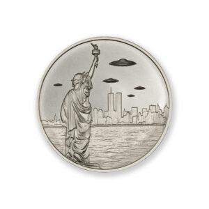 UFOs OVER VINTAGE NYC - 1 TROY OUNCE - 39MM