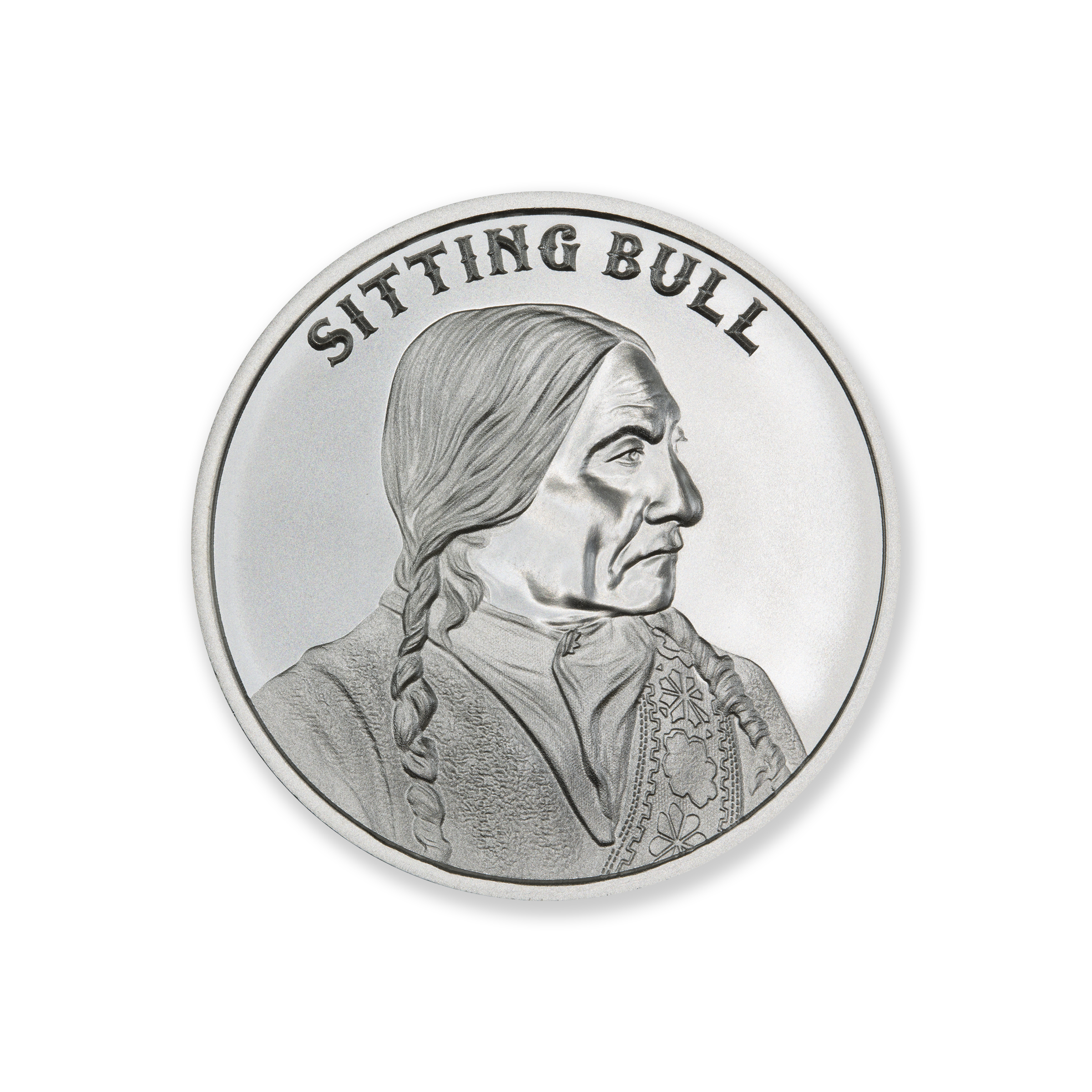 WILD WEST LEGENDS SERIES – SITTING BULL – 1 TROY OUNCE – 39MM - Image 1