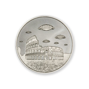 UFOs OVER ROME - 2 TROY OUNCE - 39MM