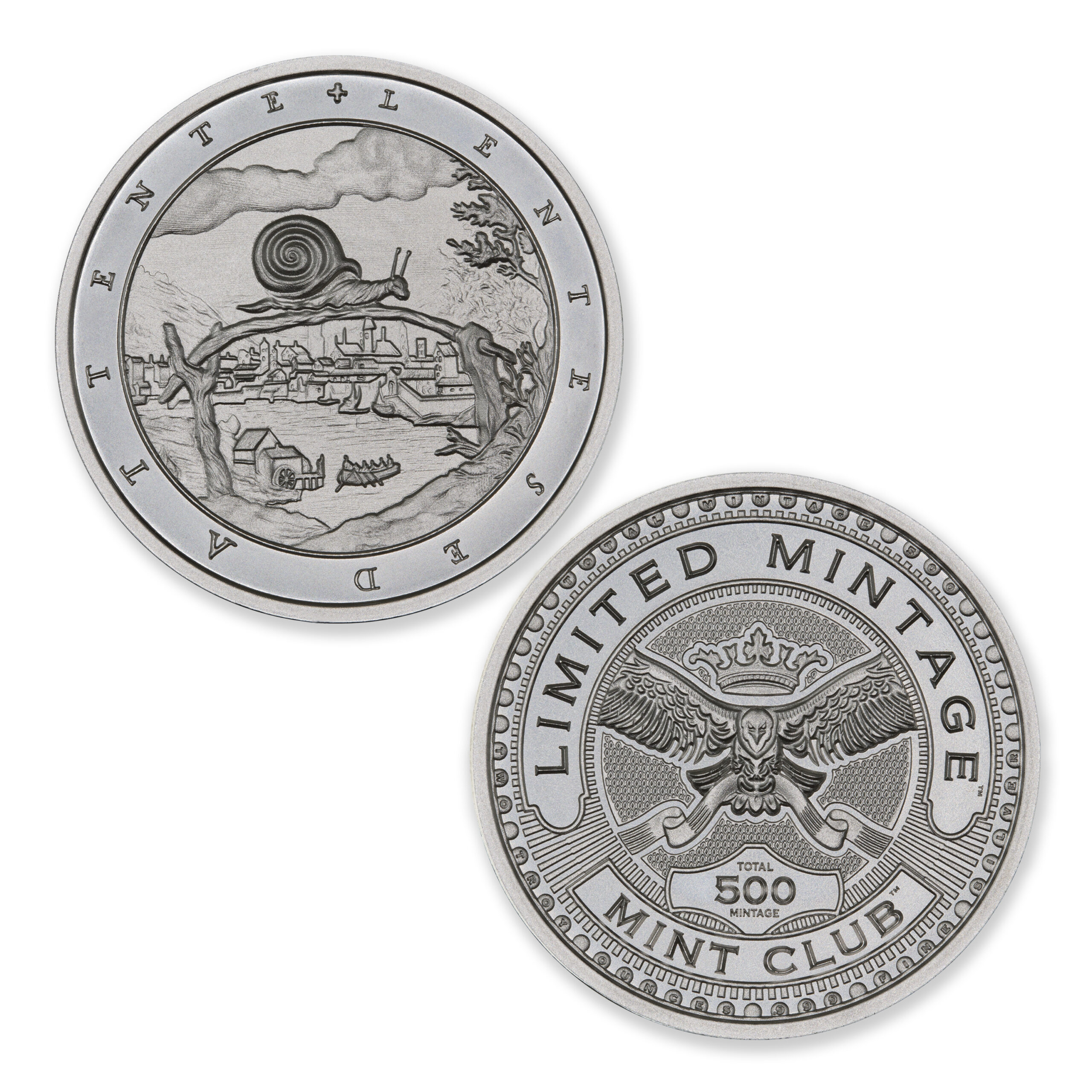 MINT CLUB #10 – 2 TROY OUNCE – 39MM (LIMITED MINTAGE: 500) – IN COINSAFE CAPSULE – DANGEROUS WAY - Image 1