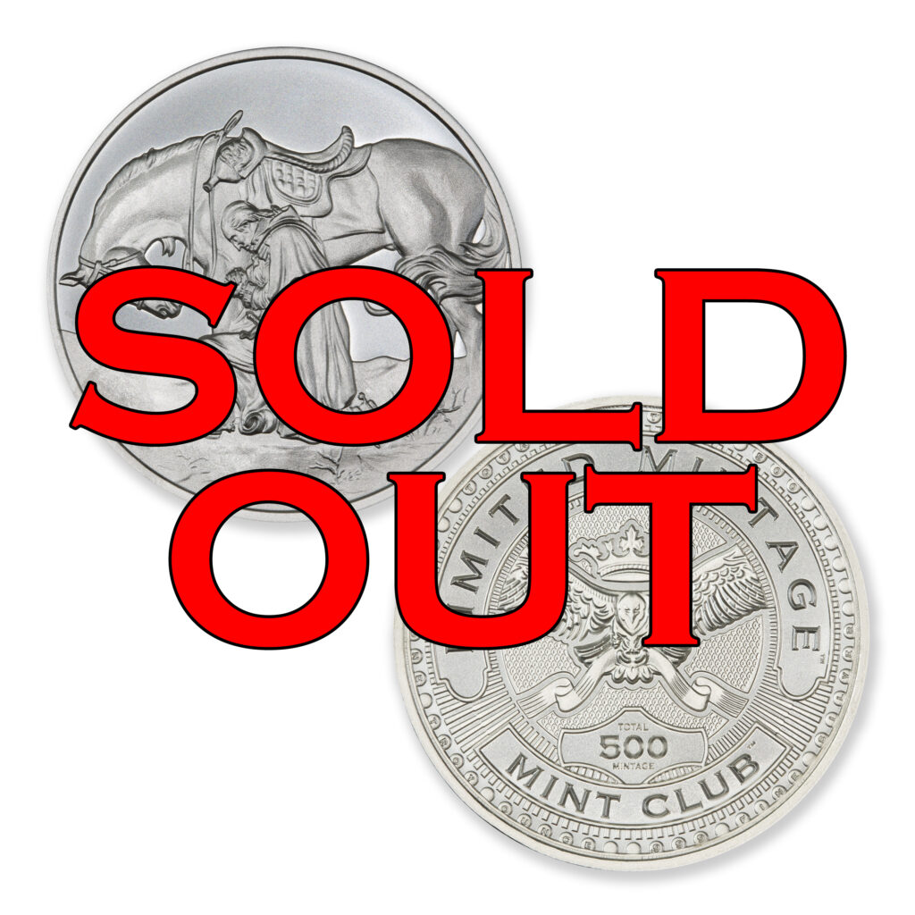 MINT CLUB #7 - 1 TROY OUNCE – 39MM (LIMITED MINTAGE: 500) IN COINSAFE CAPSULE - GEORGE WASHINGTON - PRAY FOR PEACE