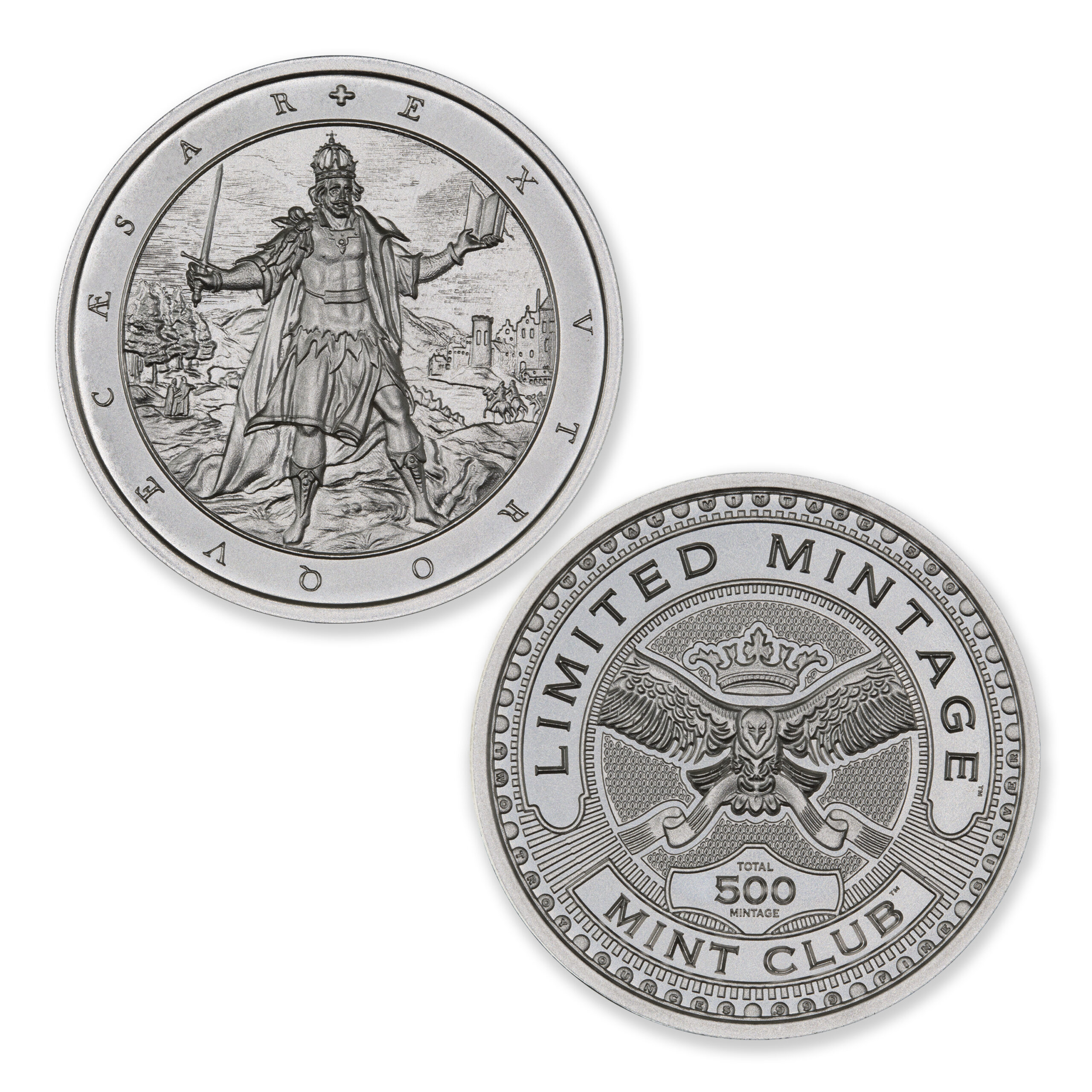 MINT CLUB #11 – 2 TROY OUNCE – 39MM (LIMITED MINTAGE: 500) – IN COINSAFE CAPSULE – PRINCE ENNOBLING - Image 1