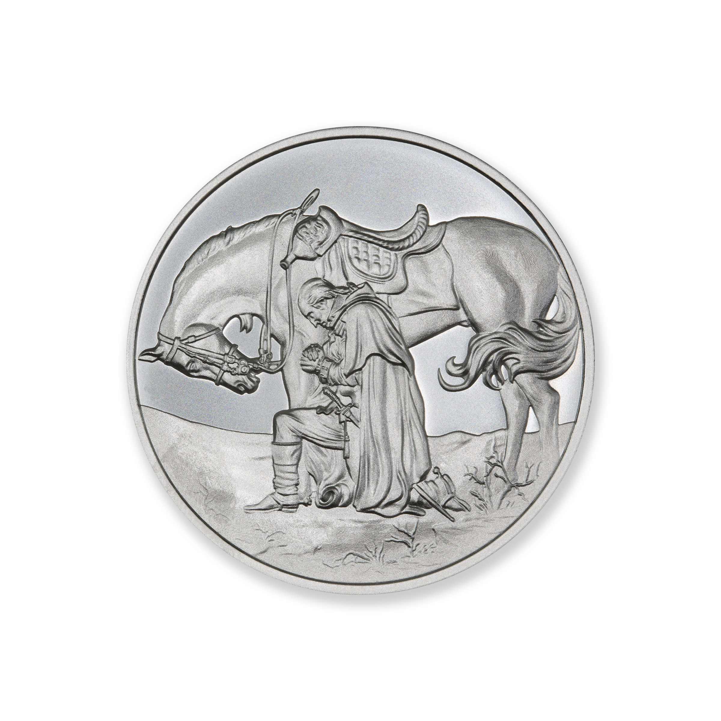 MINT CLUB #7 - 1 TROY OUNCE – 39MM (LIMITED MINTAGE: 500) IN COINSAFE CAPSULE - GEORGE WASHINGTON - PRAY FOR PEACE - Image 3