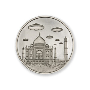 UFOs OVER THE TAJ MAHAL - 2 TROY OUNCE - 39MM
