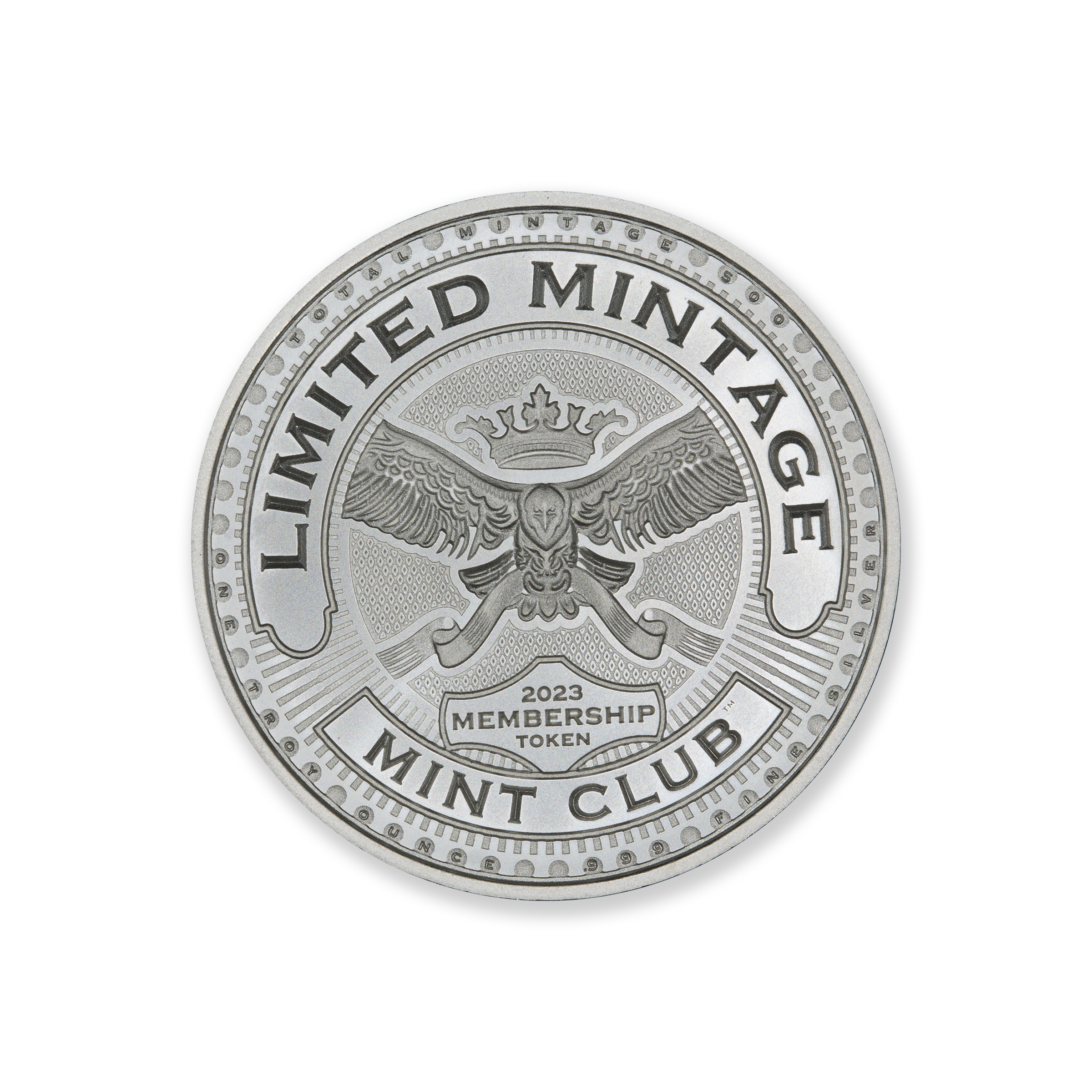 2023 – MINT CLUB® #1 - MEMBERSHIP TOKEN - 1 TROY OUNCE - 39MM (ONLY 500 MINTED) IN COINSAFE CAPSULE - Image 3