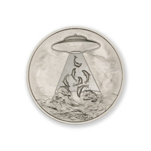 ALIEN ABDUCTION - DOLPHINS - 1 TROY OUNCE - 39MM