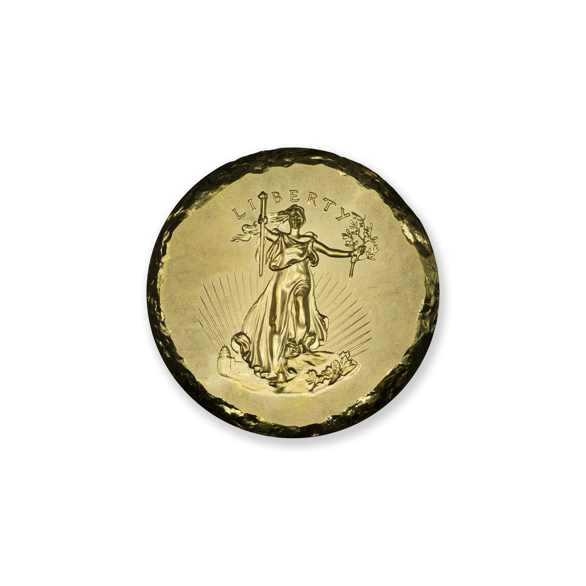 AMERCIAN ANCIENTS - $20 SAINT-GAUDENS TRIBUTE - 1 TROY OUNCE - 28MM - .9999 FINE GOLD - ONLY 100 MINTED - IN CAPSULE - Image 2