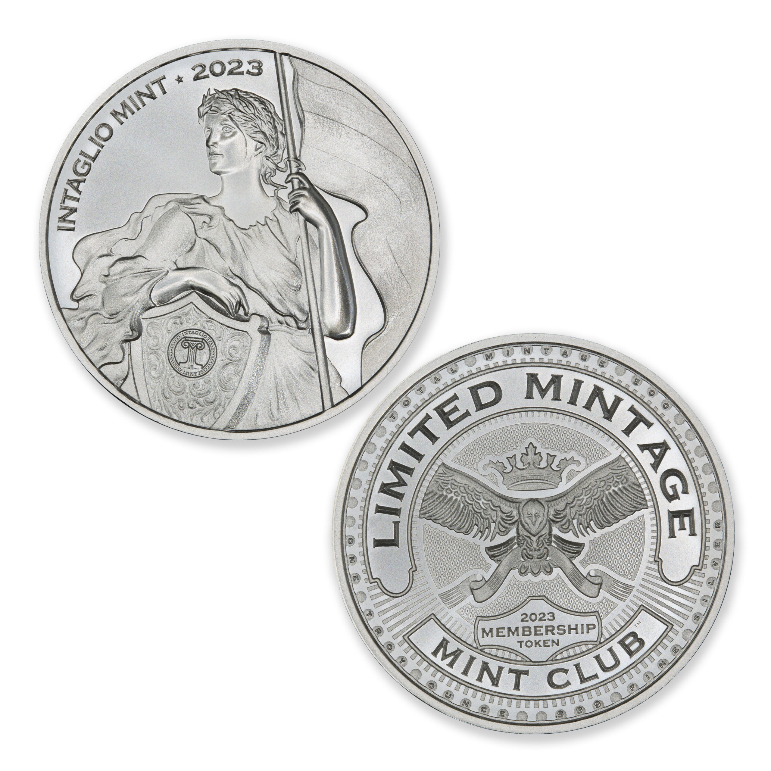 2023 – MINT CLUB® #1 - MEMBERSHIP TOKEN - 1 TROY OUNCE - 39MM (ONLY 500 MINTED) IN COINSAFE CAPSULE - Image 1