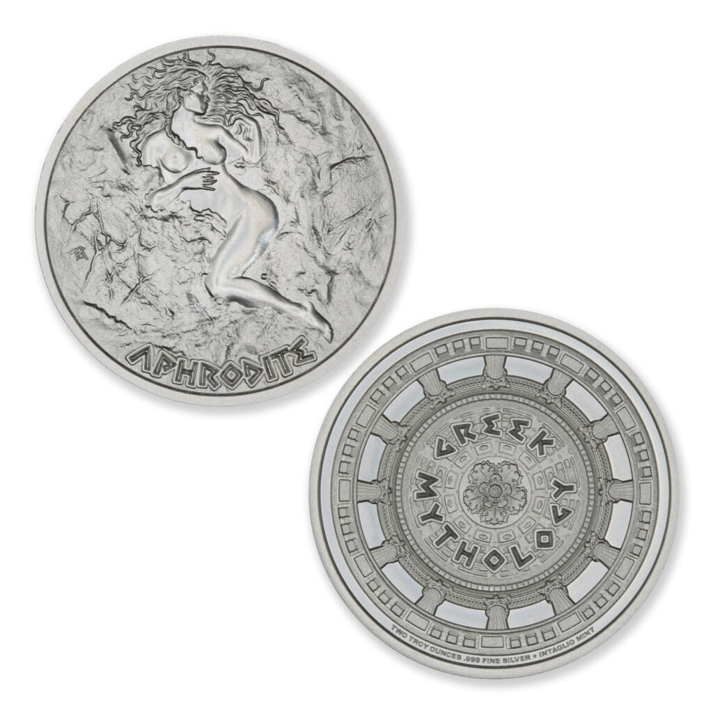 GREEK MYTHOLOGY SERIES – APHRODITE – 2 TROY OUNCE – 39MM