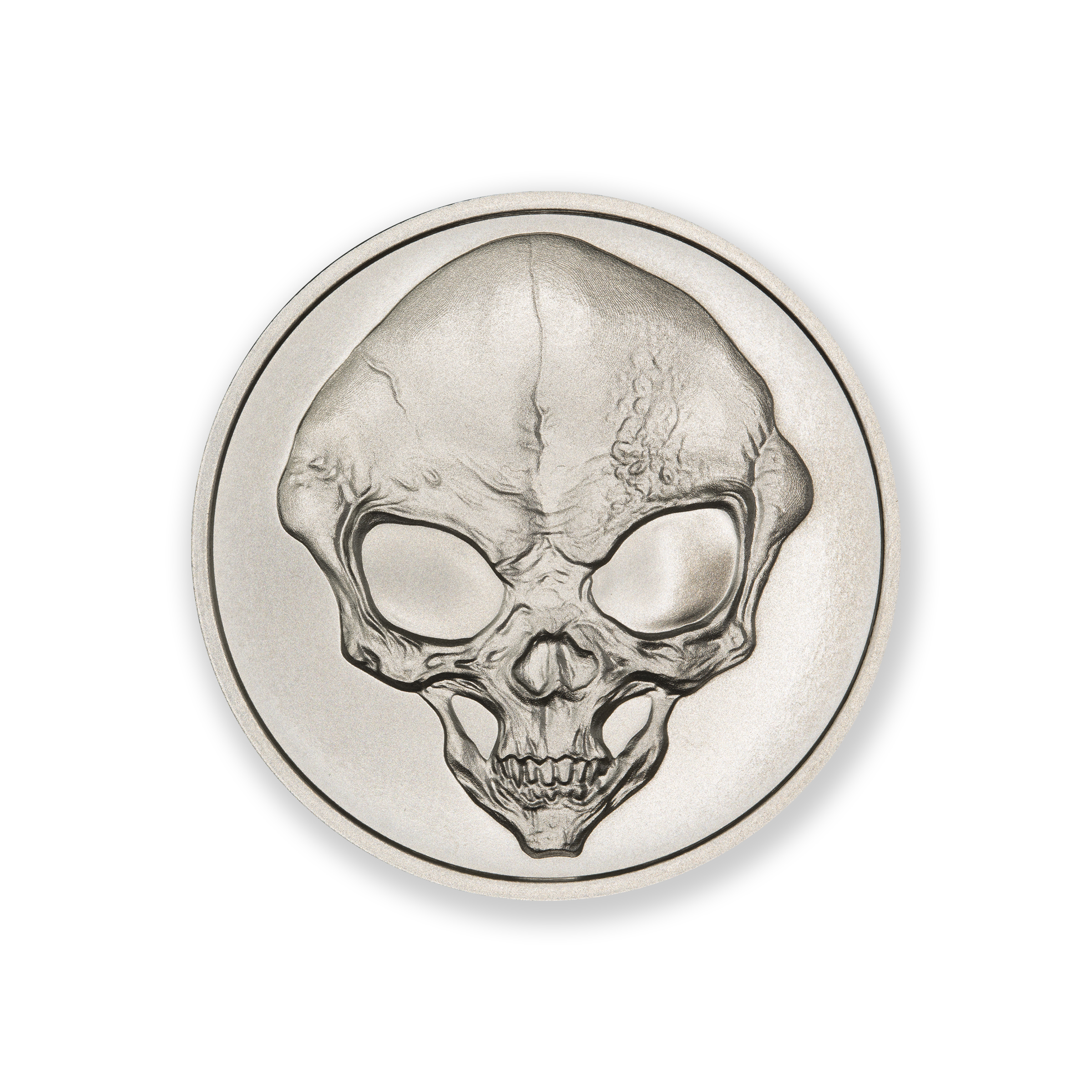 ALIEN SKULL – 1 TROY OUNCE – 39MM - Image 1