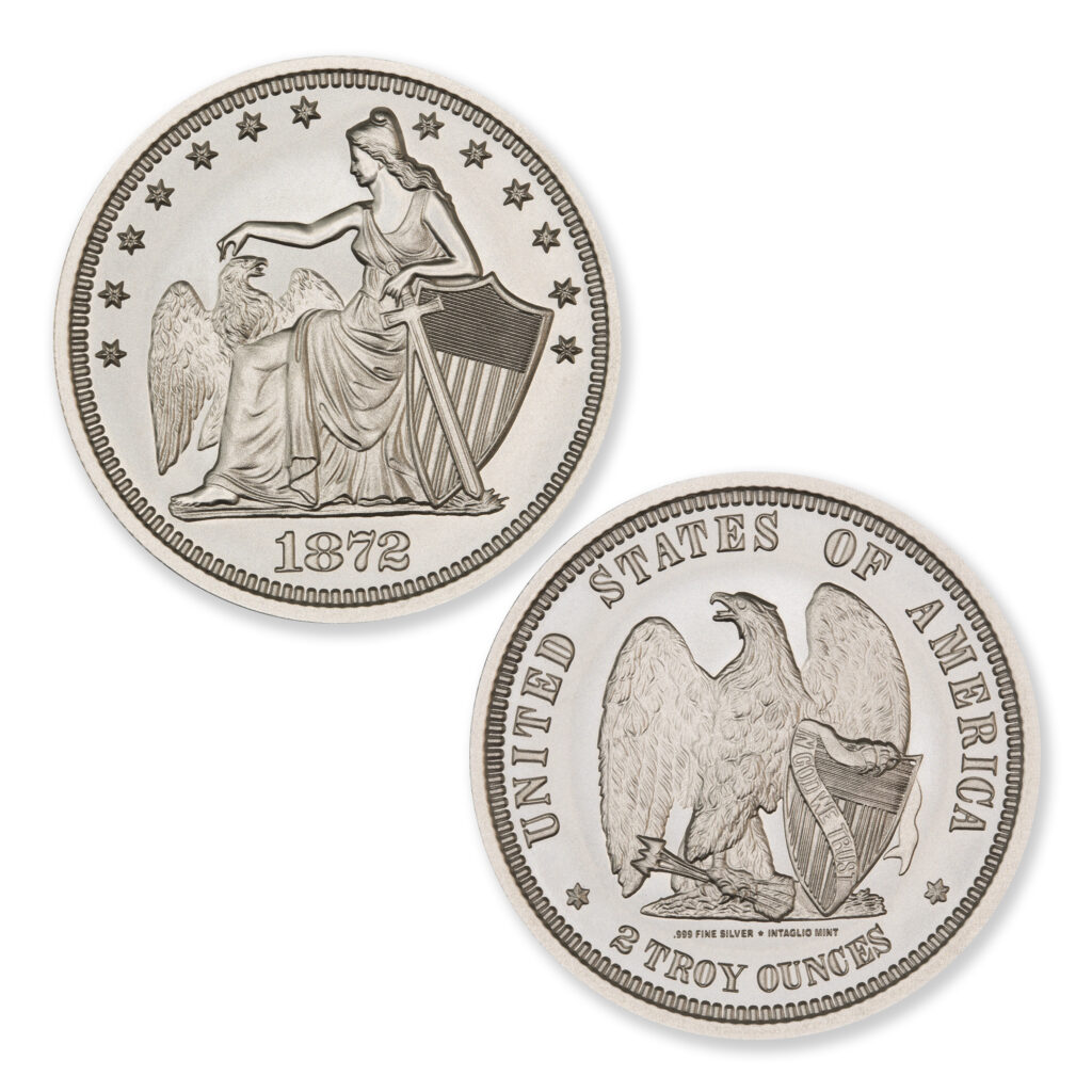 1872 AMAZONIAN QUARTER DOLLAR TRIBUTE – 2 TROY OUNCE – 39MM