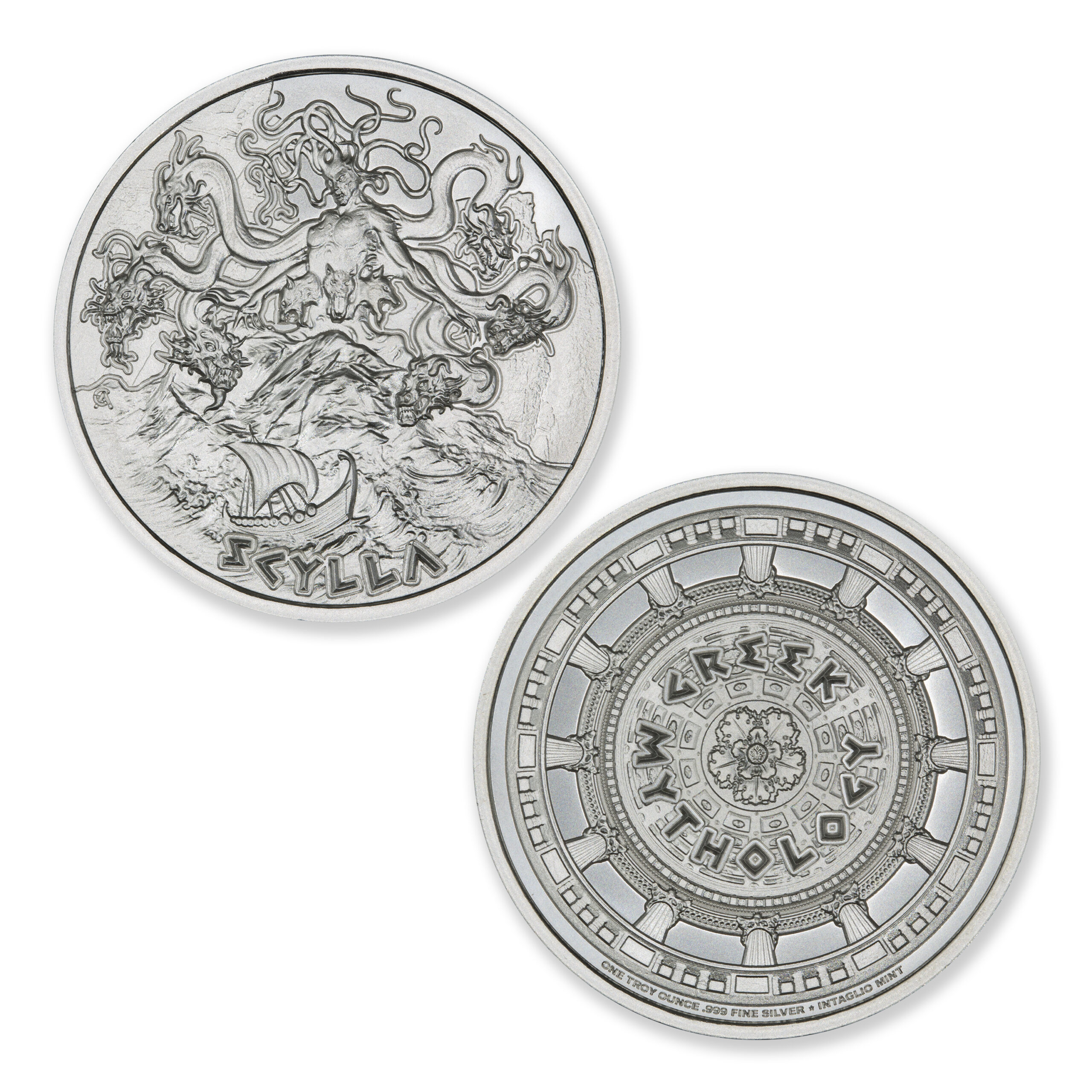 GREEK MYTHOLOGY SERIES – SCYLLA – 1 TROY OUNCE – 39MM - Image 1