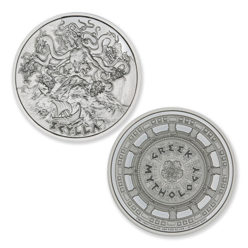 GREEK MYTHOLOGY SERIES – SCYLLA – 2 TROY OUNCE – 39MM