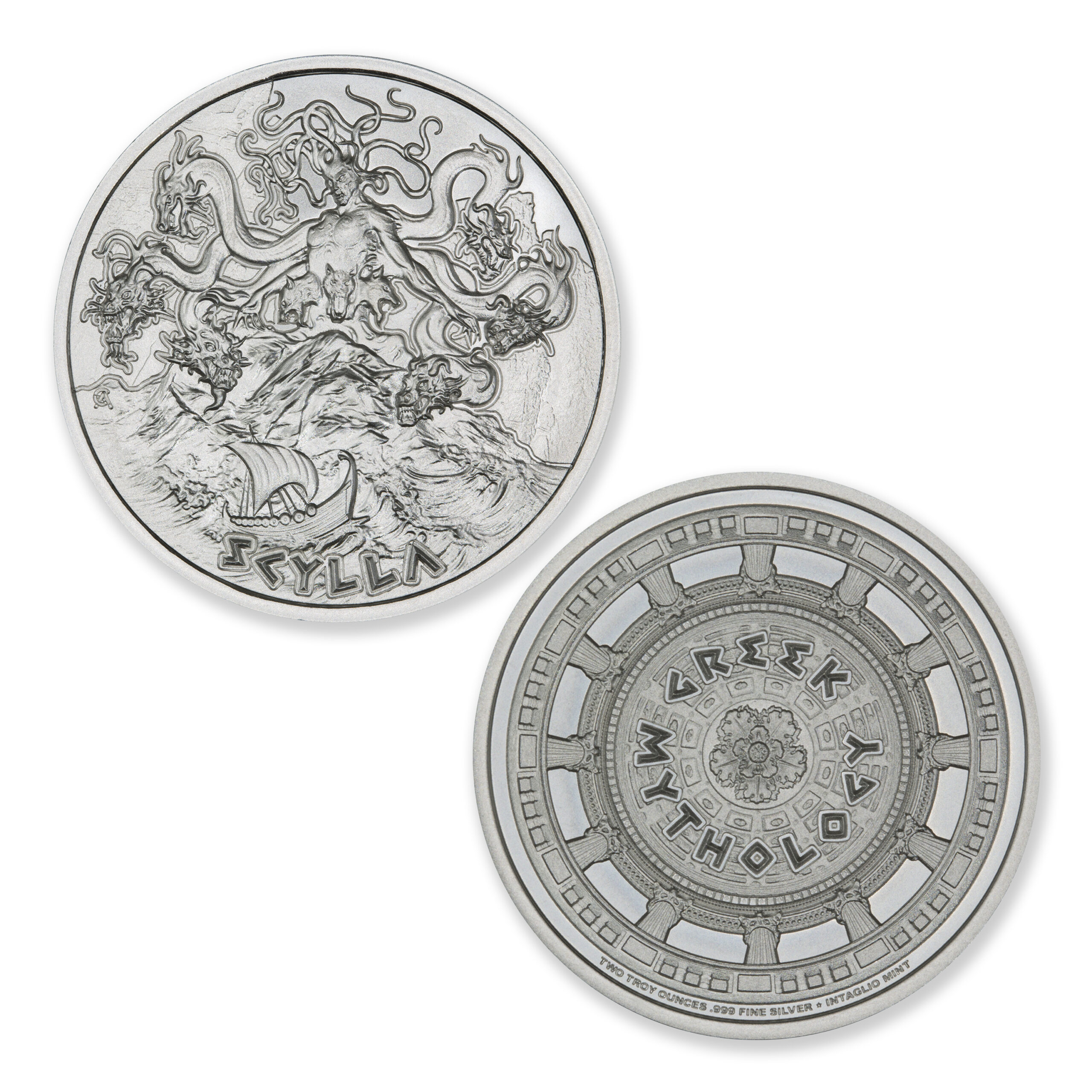 GREEK MYTHOLOGY SERIES – SCYLLA – 2 TROY OUNCE – 39MM - Image 1