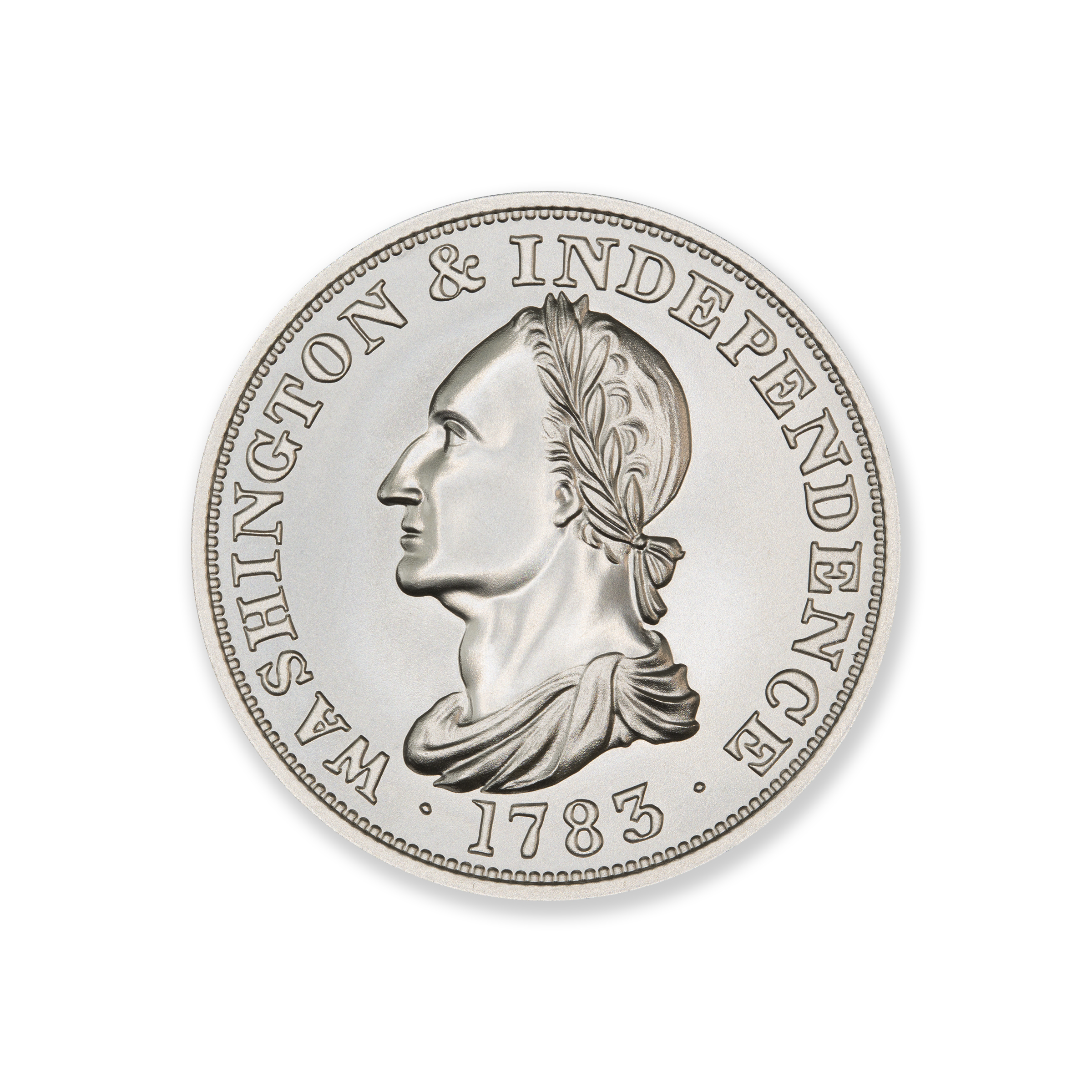 1783 DATED WASHINGTON & INDEPENDENCE CENT TRIBUTE – 2 TROY OUNCE – 39MM - Image 2