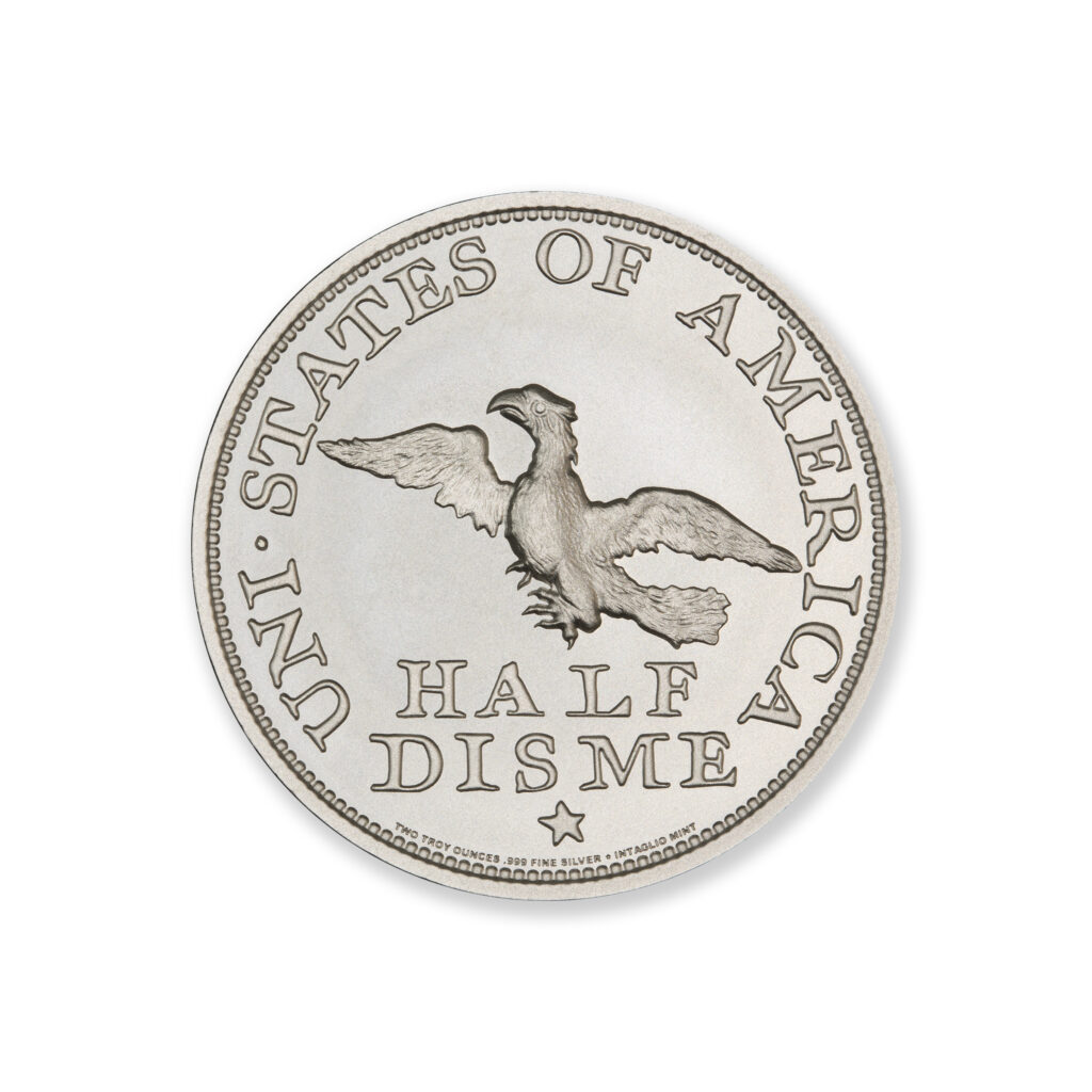 1792 HALF DISME TRIBUTE – JUDD 7 – 2 TROY OUNCE – 39MM