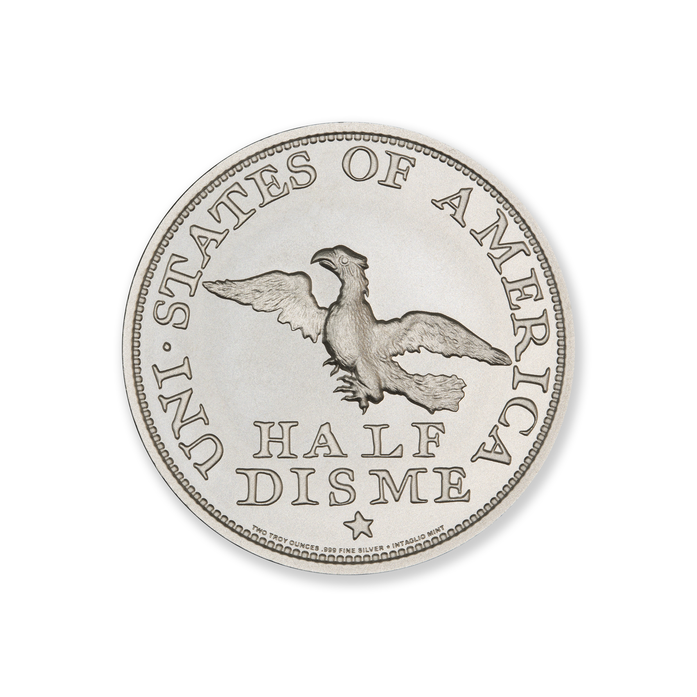 1792 HALF DISME TRIBUTE – JUDD 7 – 2 TROY OUNCE – 39MM - Image 3