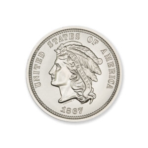 1867 5C PATTERN TRIBUTE - JUDD 561 - 2 TROY OUNCE - 39MM