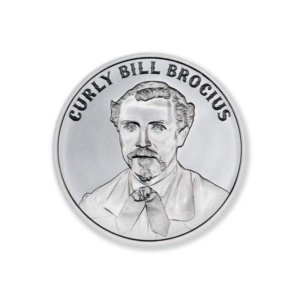 WILD WEST LEGENDS SERIES – CURLY BILL BROCIUS – 1 TROY OUNCE – 39MM