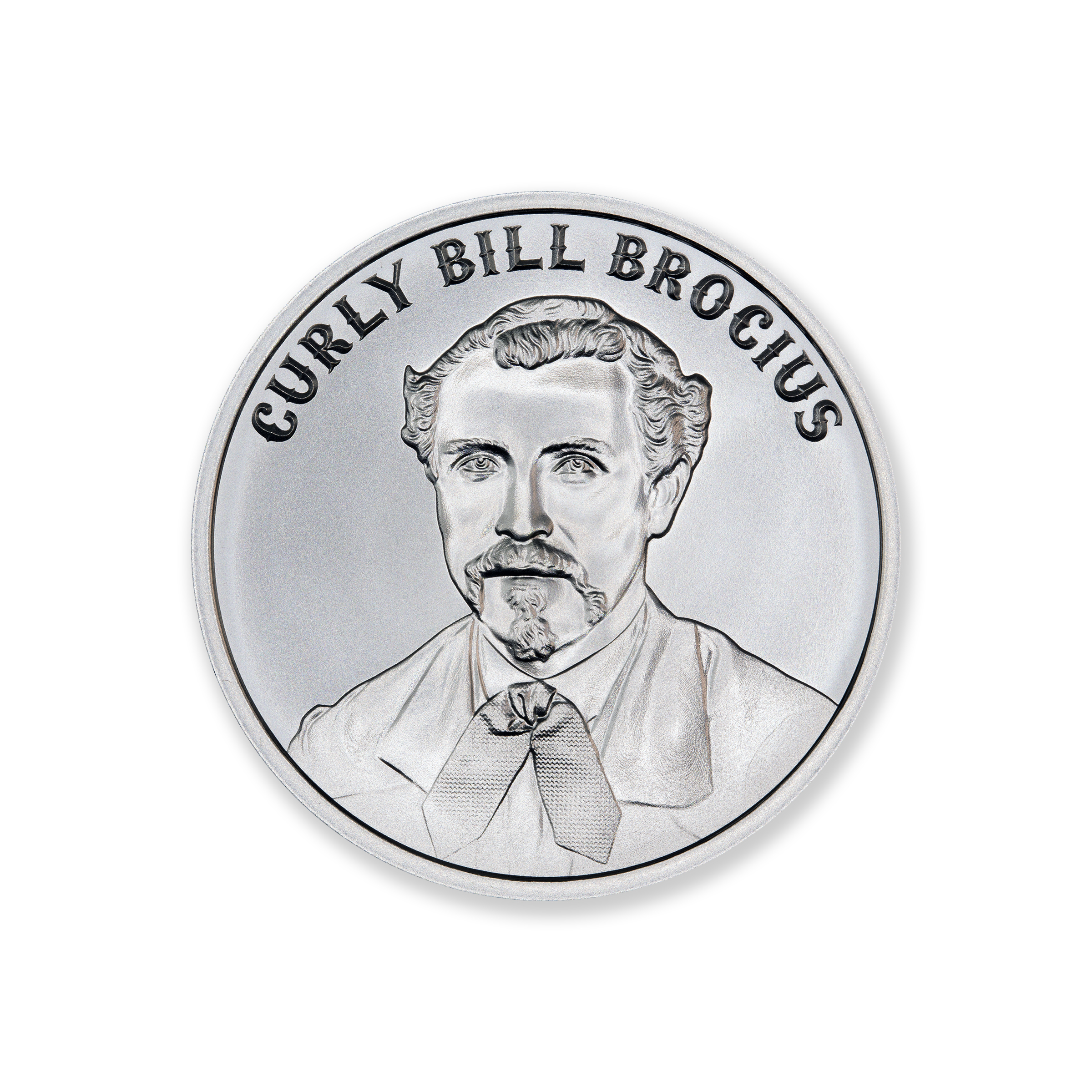 WILD WEST LEGENDS SERIES – CURLY BILL BROCIUS – 2 TROY OUNCE – 39MM - Image 1