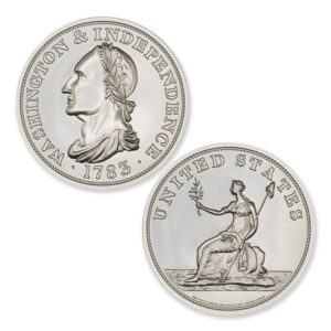 1783 DATED WASHINGTON & INDEPENDENCE CENT TRIBUTE – 2 TROY OUNCE – 39MM