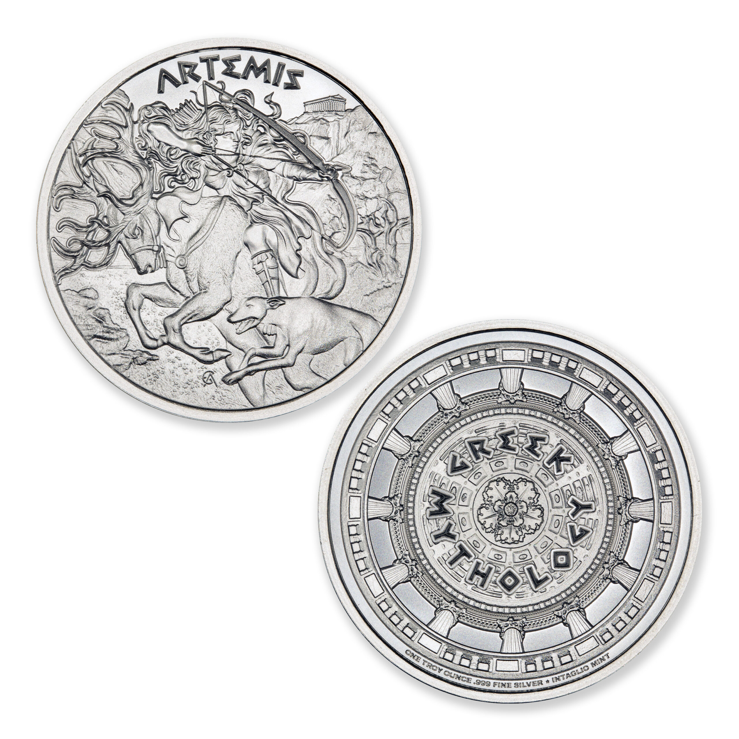 GREEK MYTHOLOGY SERIES – ARTEMIS – 1 TROY OUNCE – 39MM - Image 1