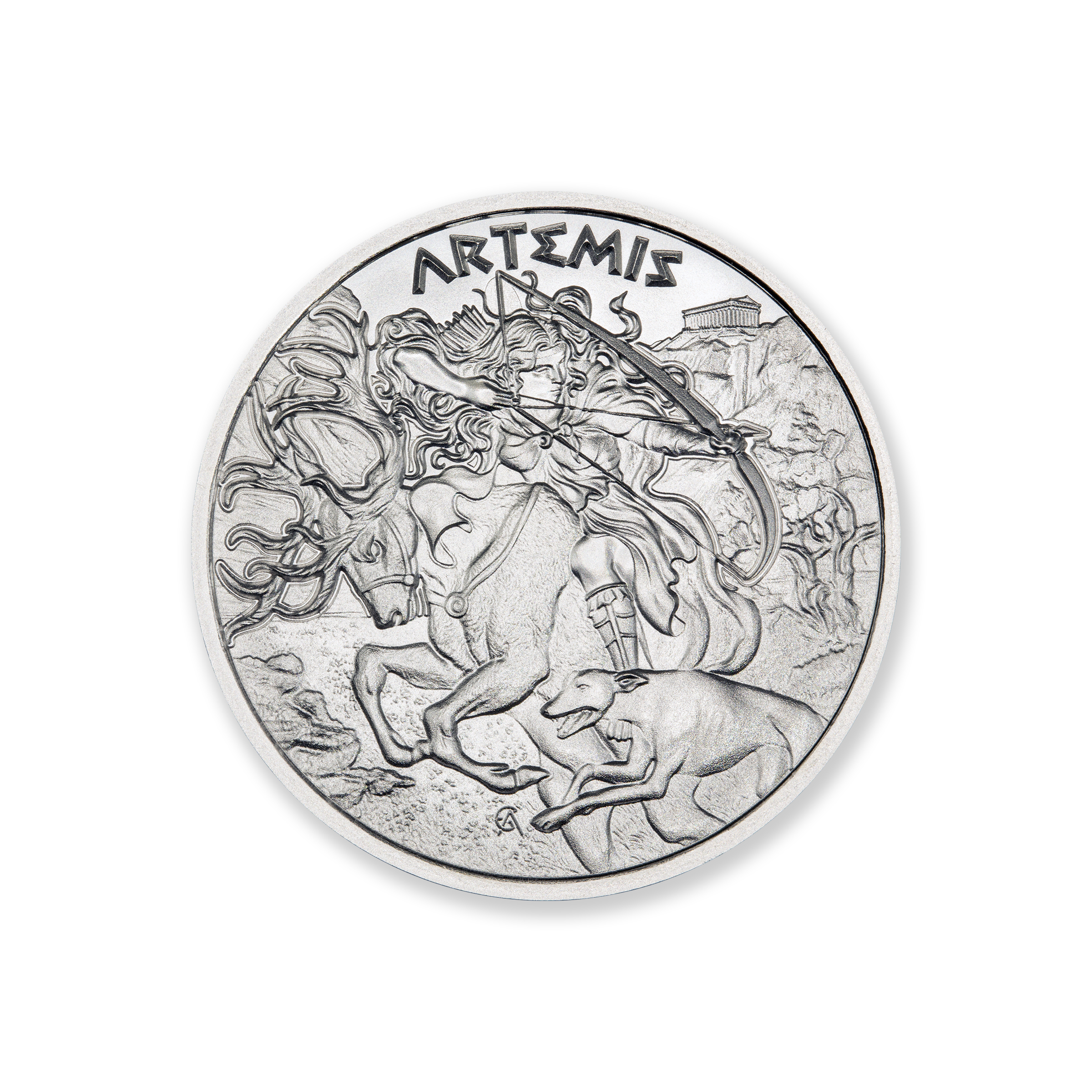 GREEK MYTHOLOGY SERIES – ARTEMIS – 1 TROY OUNCE – 39MM - Image 2
