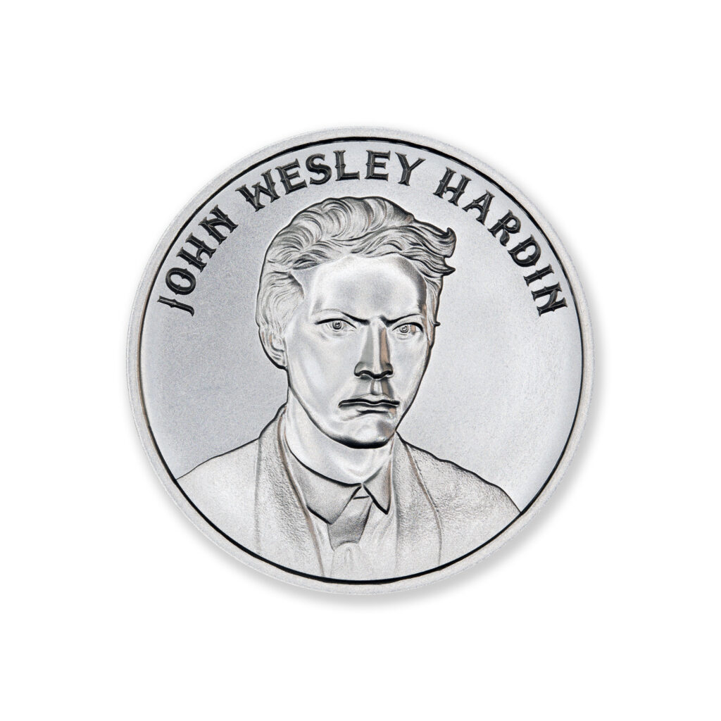 WILD WEST LEGENDS SERIES – JOHN WESLEY HARDIN – 1 TROY OUNCE – 39MM