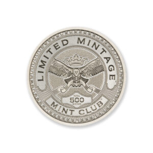 2023 – MINT CLUB® #3 – 2 TROY OUNCE – 39MM (LIMITED MINTAGE: 500) – IN COINSAFE CAPSULE – ARTIST ORIGINAL – LIONESS & BUFFALO