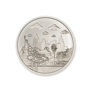 UFOs OVER LAS VEGAS – 1 TROY OUNCE – 39MM