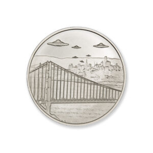UFOs OVER SAN FRANCISCO – 2 TROY OUNCE – 39MM