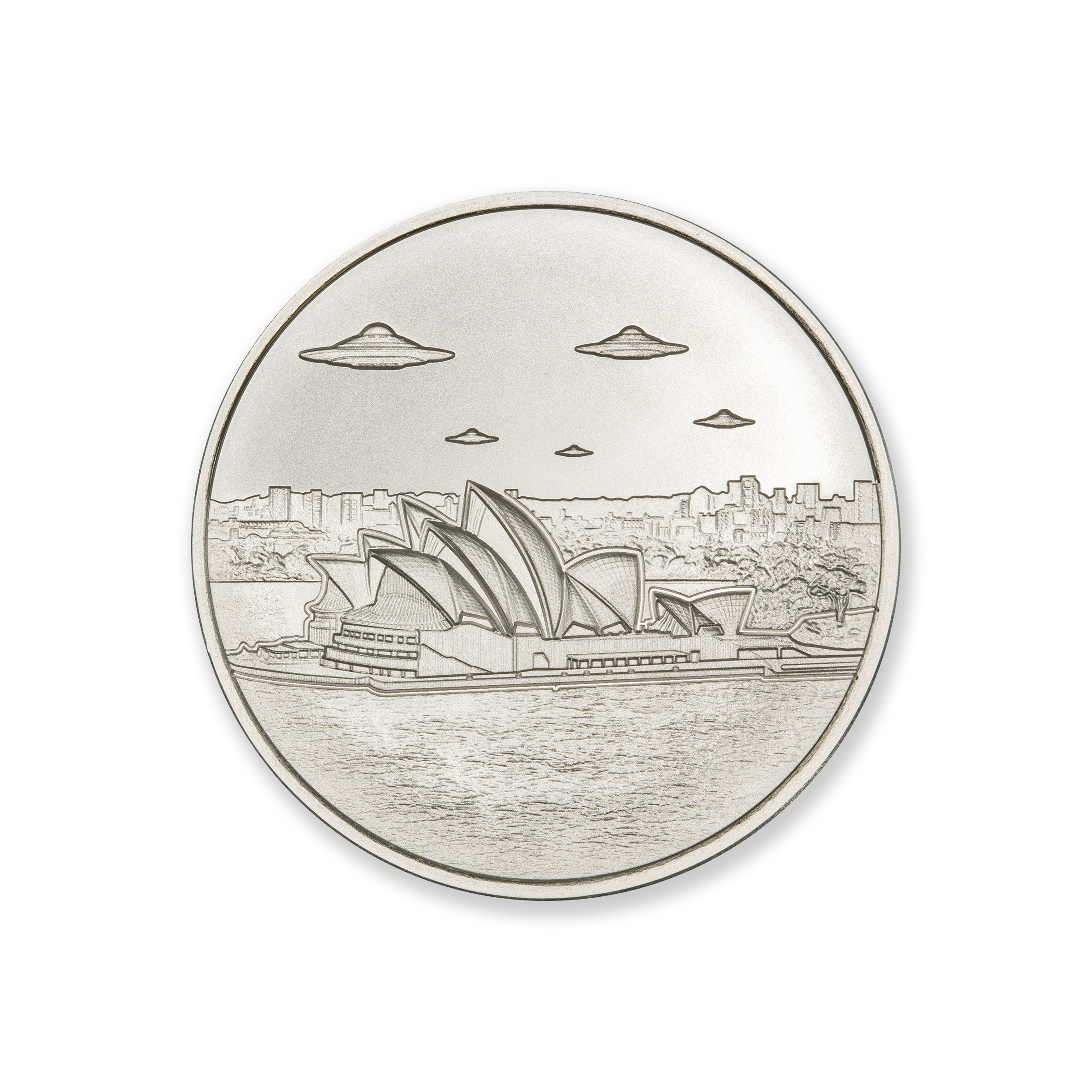 UFOs OVER SYDNEY – 1 TROY OUNCE – 39MM - Image 1