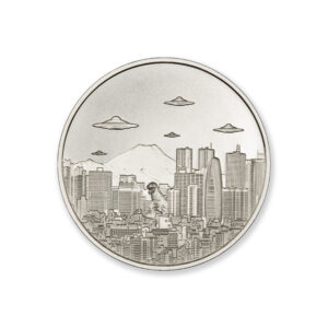 UFOs OVER TOKYO – 2 TROY OUNCE – 39MM