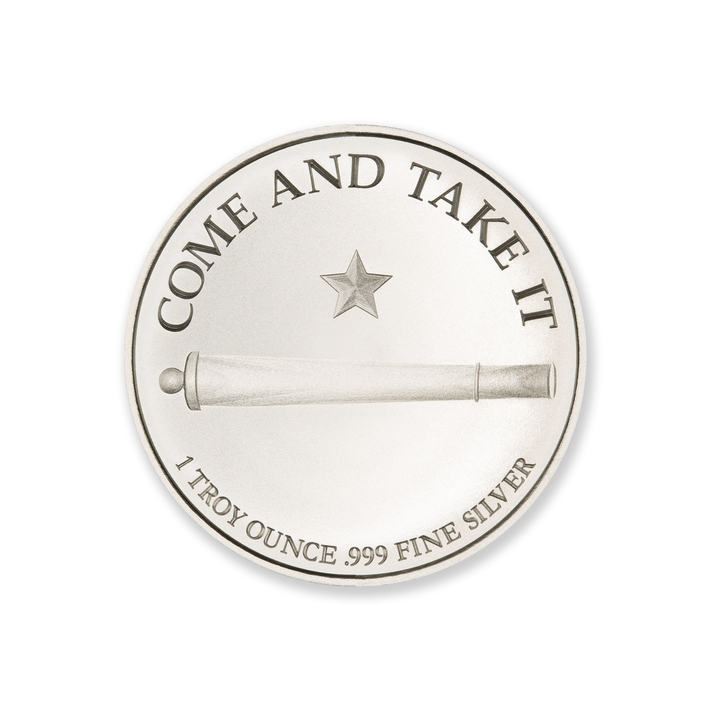 TEXAS SEAL W/ GONZALES CANNON – 1 TROY OUNCE – 39MM - Image 3