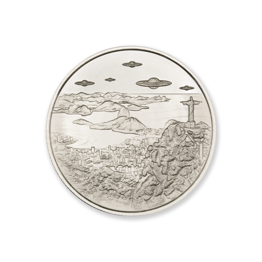 UFOs OVER RIO – 1 TROY OUNCE – 39MM