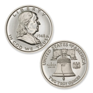 FRANKLIN HALF TRIBUTE - 2 TROY OUNCE - 39MM