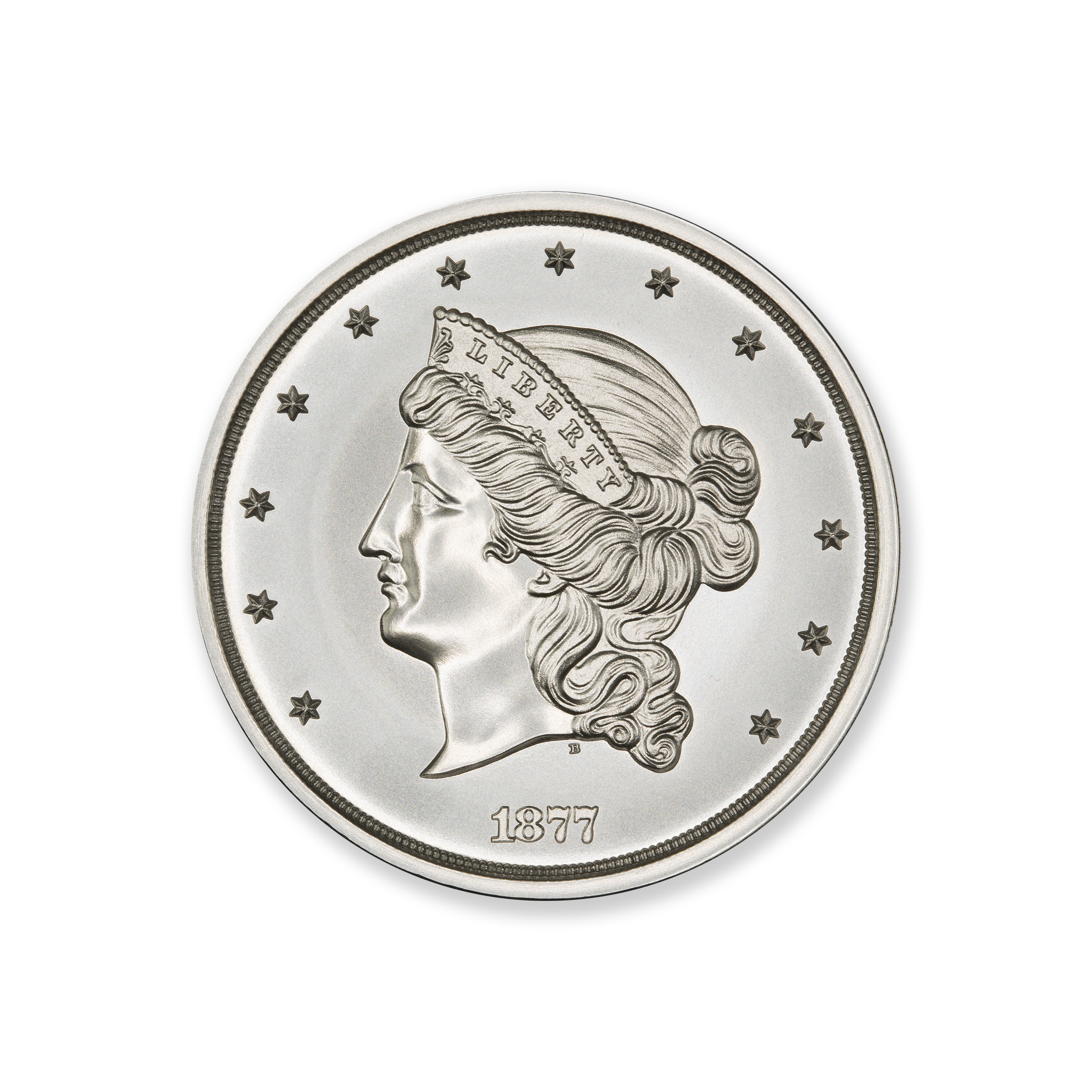 1877 $50 J-1549 GILT TRIBUTE - 2 TROY OUNCE - 39MM - Image 2