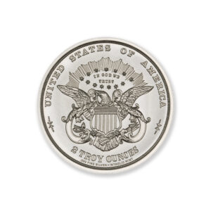 1877 $50 J-1549 GILT TRIBUTE - 2 TROY OUNCE - 39MM