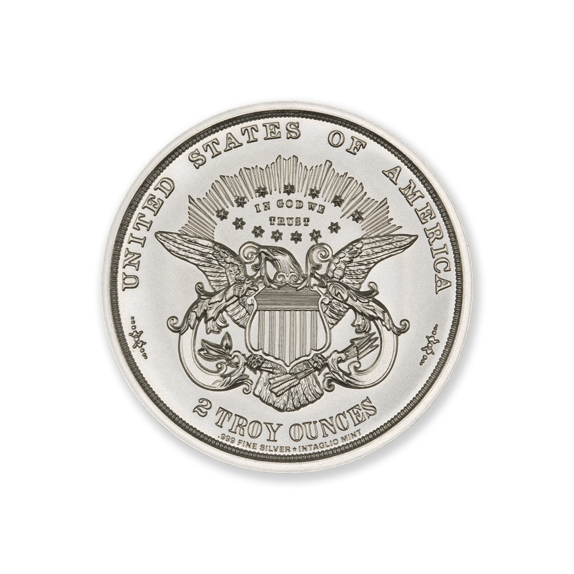 1877 $50 J-1549 GILT TRIBUTE - 2 TROY OUNCE - 39MM - Image 3