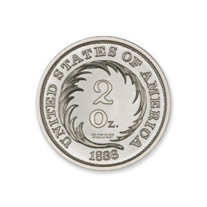 1836 G$1 J-67 LIBERTY CAP TRIBUTE - 2 TROY OUNCE - 39MM