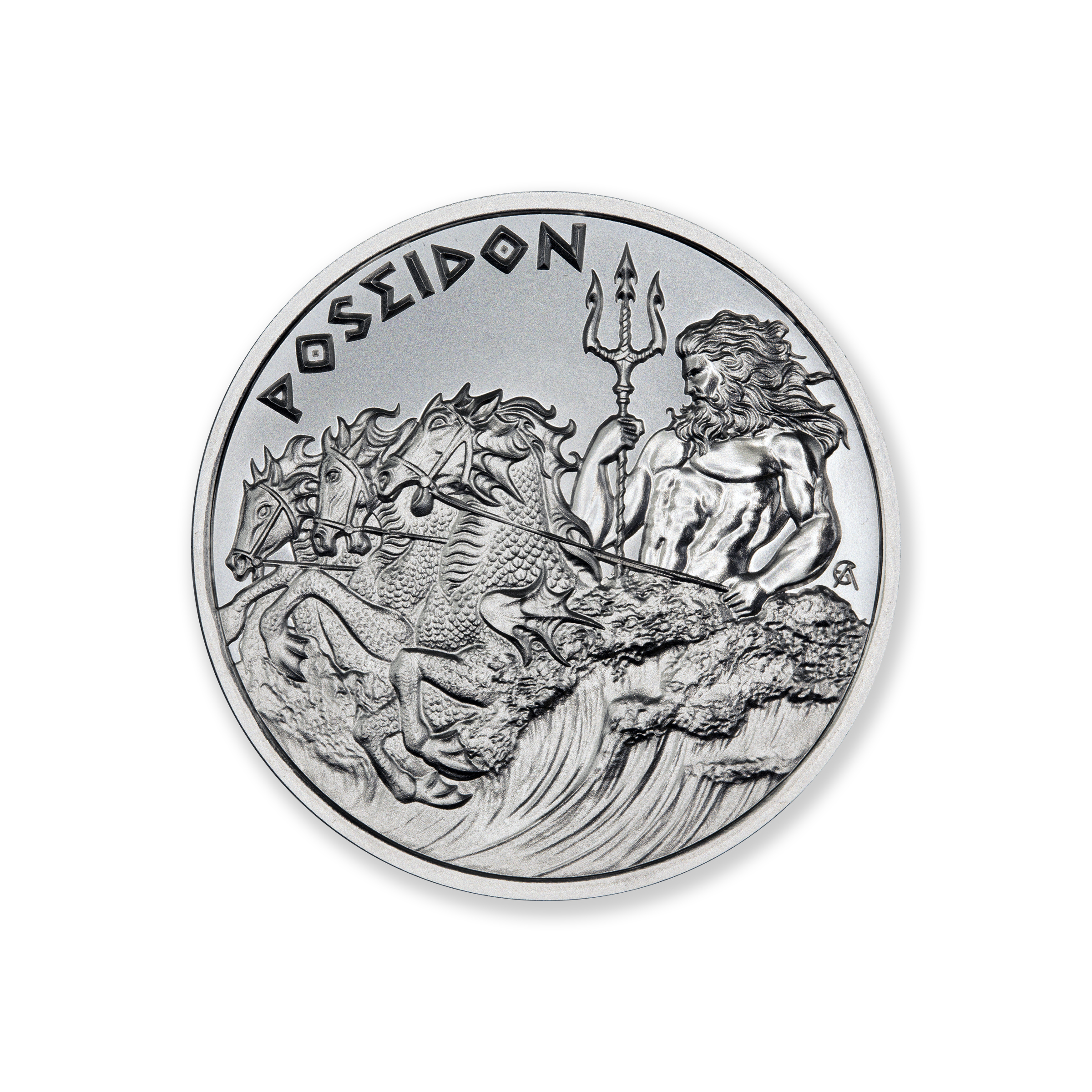 GREEK MYTHOLOGY SERIES – POSEIDON – 2 TROY OUNCE – 39MM - Image 2