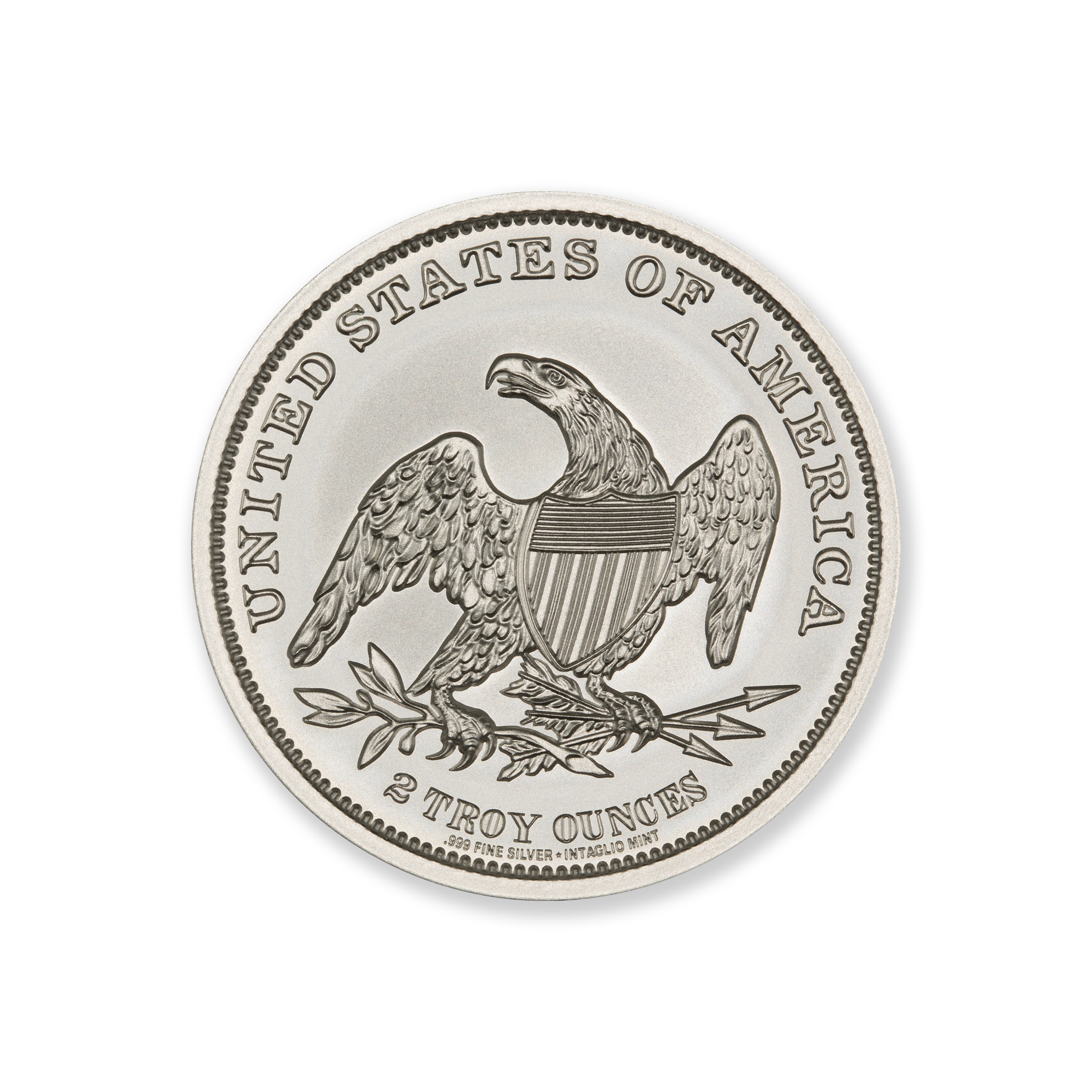 1838-O CAPPED BUST HALF DOLLAR TRIBUTE - 2 TROY OUNCE - 39MM - Image 3