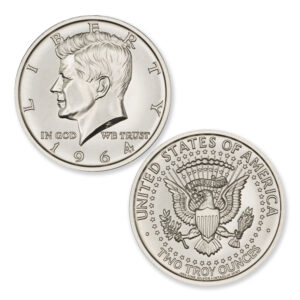 1964 KENNEDY HALF DOLLAR TRIBUTE - 2 TROY OUNCE - 39MM
