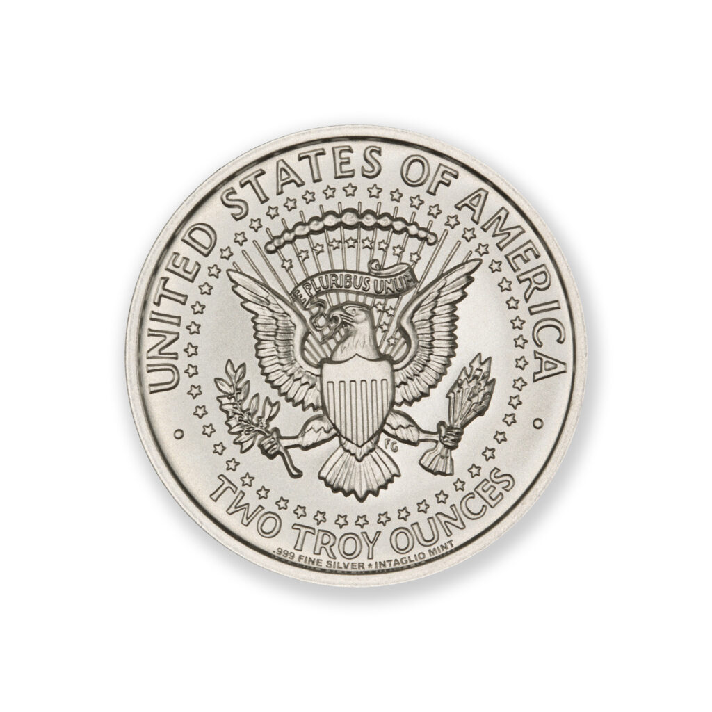 1964 KENNEDY HALF DOLLAR TRIBUTE - 2 TROY OUNCE - 39MM