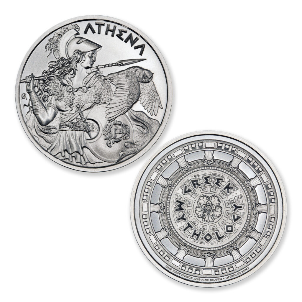 GREEK MYTHOLOGY SERIES - ATHENA - 1 TROY OUNCE - 39MM
