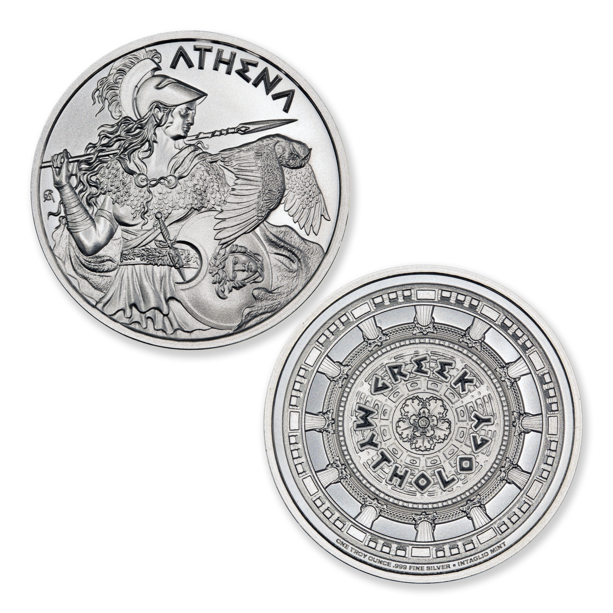 GREEK MYTHOLOGY SERIES - ATHENA - 1 TROY OUNCE - 39MM - Image 1