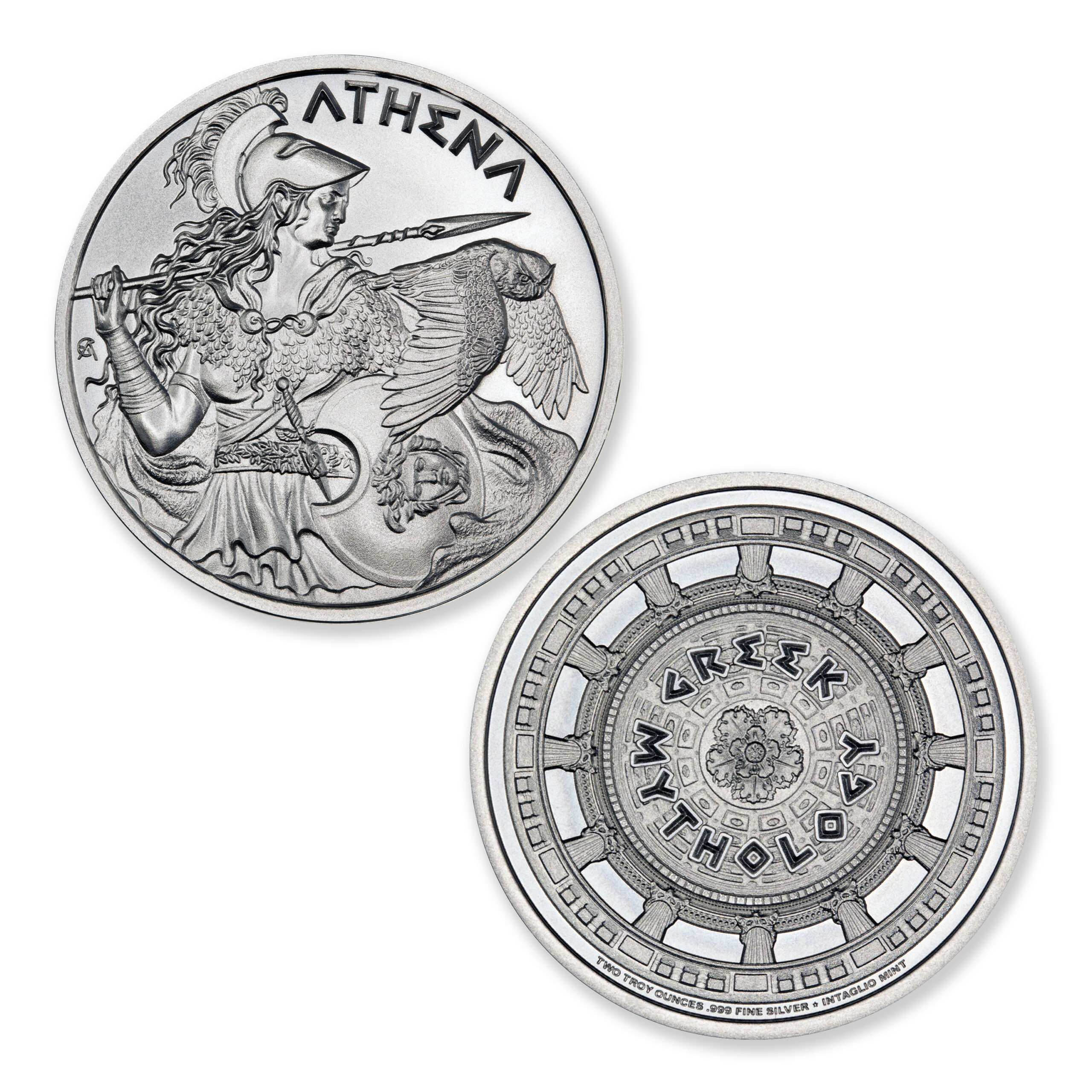 GREEK MYTHOLOGY SERIES – ATHENA – 2 TROY OUNCE – 39MM - Image 1