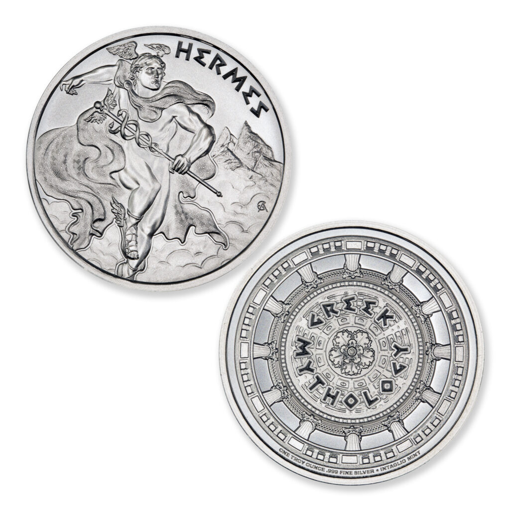 GREEK MYTHOLOGY SERIES - HERMES - 1 TROY OUNCE - 39MM