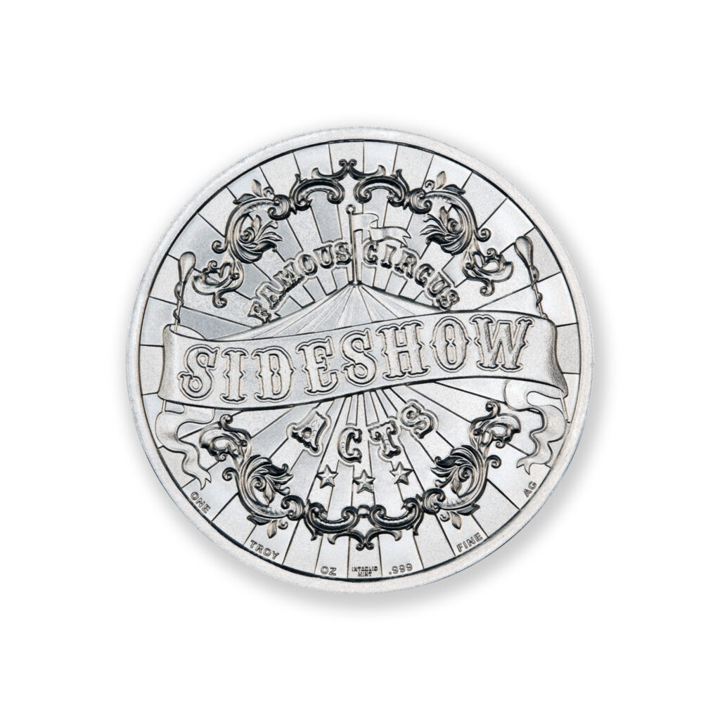 FAMOUS CIRCUS SIDESHOW ACTS - CHANG AND ENG (SIAMESE TWINS) - 1 TROY OUNCE - 39MM